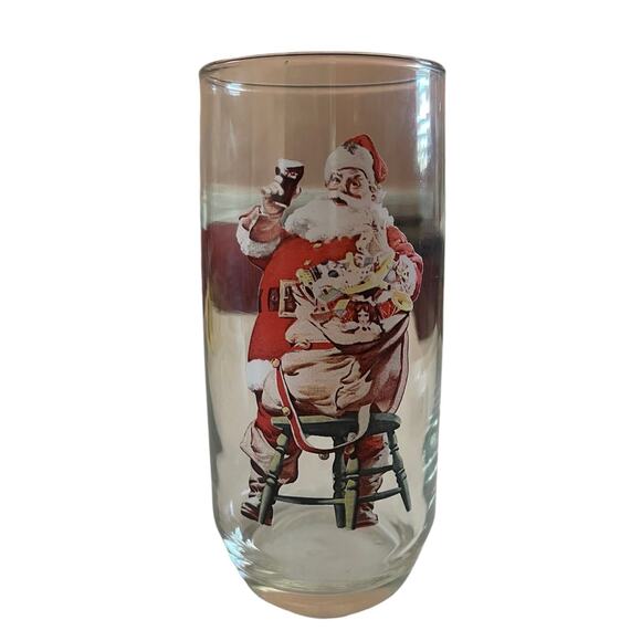 Vintage Coca Cola Coke Haddon Sundblom Santa Christmas 6" High Glass-‎ 1… - Picture 10 of 13